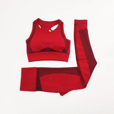 2 gab Energy Seamless Jogas komplekts Treniņa apģērbs Sievietēm Polsterēts sporta krūšturis+Sport Legingi Apģērbs High Fitness sporta zāles sporta tērpi