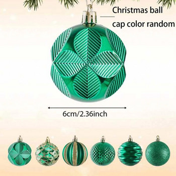 12 τμχ Χριστουγεννιάτικη Μπάλα Διακόσμηση Χριστουγεννιάτικου Δέντρου Ζωγραφισμένη Πράσινη Διακόσμηση για Κρεμαστές Μπάλες για Φεστιβάλ