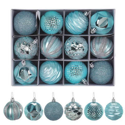 12gb Ziemassvētku balles rotājums Zaļi krāsotas Ziemassvētku eglītes rotājums Neplīstošs festivāla ballītes iekaramās bumbas dekors