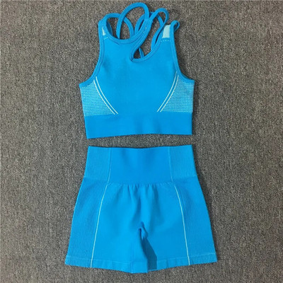 2/4 KOM Bešavni ženski set za jogu Majice za vježbanje Sportske hlače Grudnjak za teretanu Kratke hlače za fitnes Crop Top Tajice za trčanje visokog struka Odijela