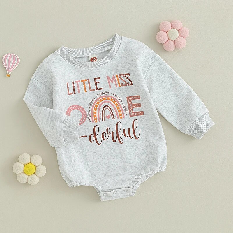 Rudens jaundzimušā zīdaiņa meiteņu bikses, apģērbi ar garām piedurknēm, apkakles burti, varavīksnes drukas džemperi, kostīmi, dzimšanas dienas tērpi