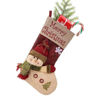Nagy karácsonyi harisnya Nagy karácsonyi csemege táskák Filc ünnepi harisnya 18 hüvelykes fali ajtóhoz lépcsőhöz fa kandalló ablakhoz