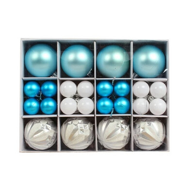 40 komada božićnih kuglica, kuglica, ukrasa, tematskih slika u boji i svjetlucavih privjesaka za božićno drvce, ukrasnih visećih ukrasa