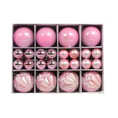 40 komada božićnih kuglica, kuglica, ukrasa, tematskih slika u boji i svjetlucavih privjesaka za božićno drvce, ukrasnih visećih ukrasa