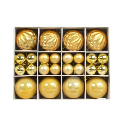 40 komada božićnih kuglica, kuglica, ukrasa, tematskih slika u boji i svjetlucavih privjesaka za božićno drvce, ukrasnih visećih ukrasa