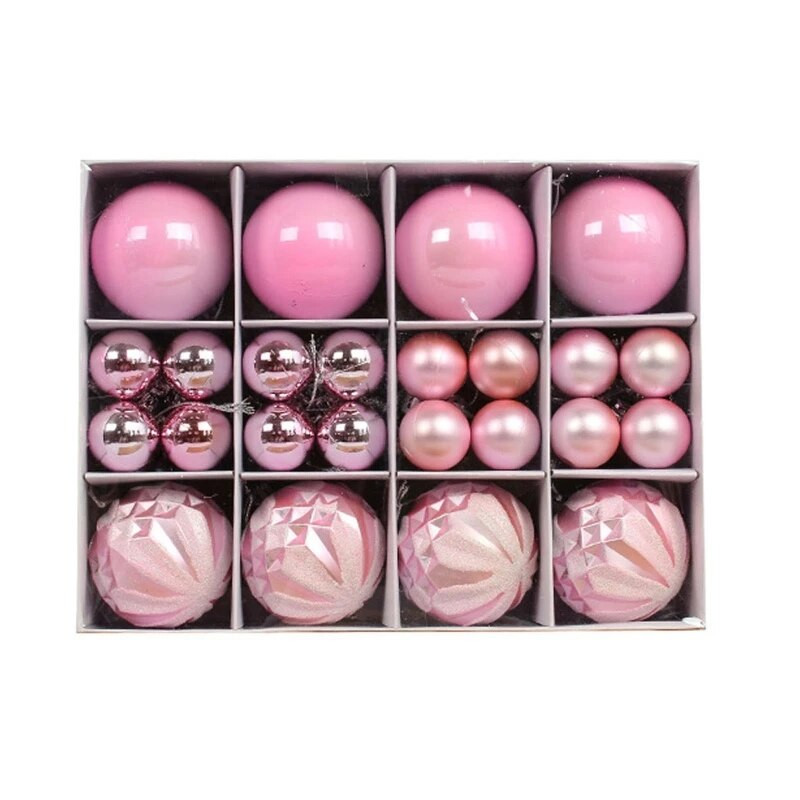 40 komada božićnih kuglica, kuglica, ukrasa, tematskih slika u boji i svjetlucavih privjesaka za božićno drvce, ukrasnih visećih ukrasa