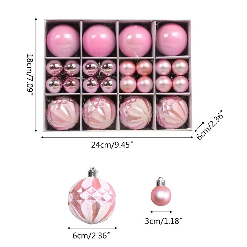 40 komada božićnih kuglica, kuglica, ukrasa, tematskih slika u boji i svjetlucavih privjesaka za božićno drvce, ukrasnih visećih ukrasa