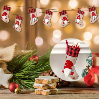 Коледна украса Коледни чорапи Висулка Малки ботуши Деца Нова година Торбичка за бонбони Подарък Камина Орнаменти за дърво