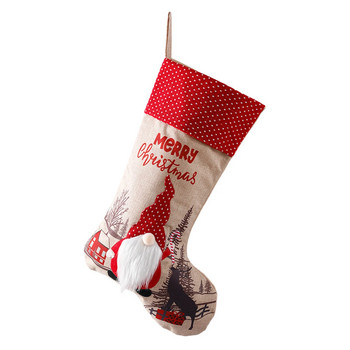 Χριστουγεννιάτικη κάλτσα Υπέροχη τσάντα Santa Candy Χριστουγεννιάτικο δώρο για τζάκι Κρεμαστό χριστουγεννιάτικο δέντρο για το σπίτι Navidad Διακοσμήσεις με κάλτσες