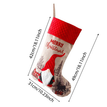 Χριστουγεννιάτικη κάλτσα Υπέροχη τσάντα Santa Candy Χριστουγεννιάτικο δώρο για τζάκι Κρεμαστό χριστουγεννιάτικο δέντρο για το σπίτι Navidad Διακοσμήσεις με κάλτσες