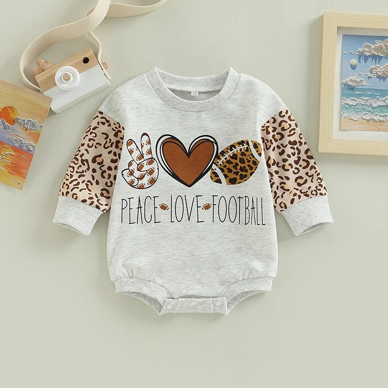 Jesen, novorođenčad, dječaci, djevojčice, slatke kombinezone, 0-18M, leopard slova, patchwork majice dugih rukava, kombinezoni, odjeća