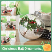 Božićna prozirna kuglica od 6/8 cm, 10 kom. DIY prazne kuglice za božićno drvce, festivalska viseća kuglica, ukras za zabavu