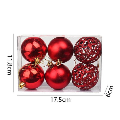 Karácsonyfa barkács dekor medál 6db/doboz 6cm karácsonyi bál díszek karácsonyi lakberendezés Navidad Noel újévi 2024 ajándékok