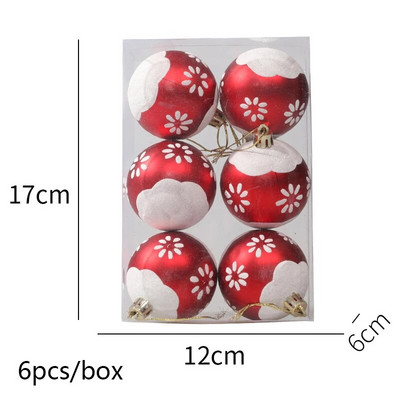 Karácsonyfa barkács dekor medál 6db/doboz 6cm karácsonyi bál díszek karácsonyi lakberendezés Navidad Noel újévi 2024 ajándékok