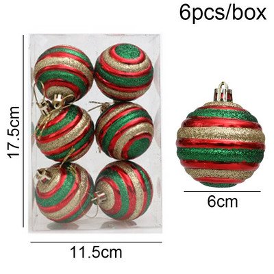 Karácsonyfa barkács dekor medál 6db/doboz 6cm karácsonyi bál díszek karácsonyi lakberendezés Navidad Noel újévi 2024 ajándékok