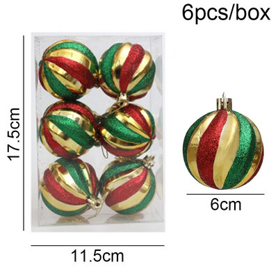 Karácsonyfa barkács dekor medál 6db/doboz 6cm karácsonyi bál díszek karácsonyi lakberendezés Navidad Noel újévi 2024 ajándékok