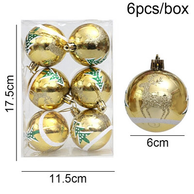 Karácsonyfa barkács dekor medál 6db/doboz 6cm karácsonyi bál díszek karácsonyi lakberendezés Navidad Noel újévi 2024 ajándékok