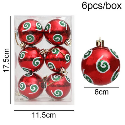 Karácsonyfa barkács dekor medál 6db/doboz 6cm karácsonyi bál díszek karácsonyi lakberendezés Navidad Noel újévi 2024 ajándékok