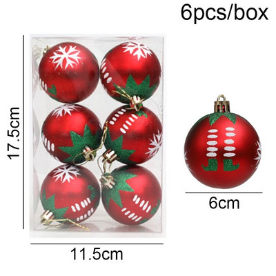 Karácsonyfa barkács dekor medál 6db/doboz 6cm karácsonyi bál díszek karácsonyi lakberendezés Navidad Noel újévi 2024 ajándékok