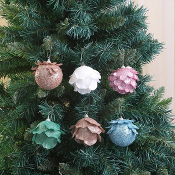 Нов стил Коледна топка Коледна елха Висяща висулка Цвете от пяна Снежна топка Коледна украса за дома Натална Нова година 2023