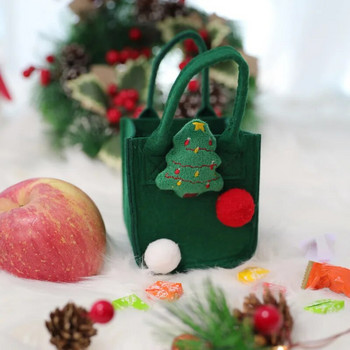 Торбичка за коледни подаръци Бъдни вечер Преносима чанта за ябълки Спокойна украса от плодови бонбони Торба за подаръци от филц Торбички за Дядо Коледа Коледна торбичка за бонбони