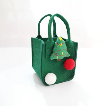 Торбичка за коледни подаръци Бъдни вечер Преносима чанта за ябълки Спокойна украса от плодови бонбони Торба за подаръци от филц Торбички за Дядо Коледа Коледна торбичка за бонбони