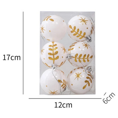 Navidad 2022. Božićni ukrasi Bijele božićne kuglice Privjesak za božićno drvce Noel Dječji darovi 2023. Nova godina Party Decor Home Decor Natale