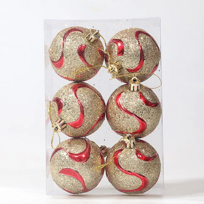 6 tk/karp 6 cm jõulupalli kaunistused Ripppuu rippuv jõulukaunistused koju 2023 Navidad Natali uusaastakingitus