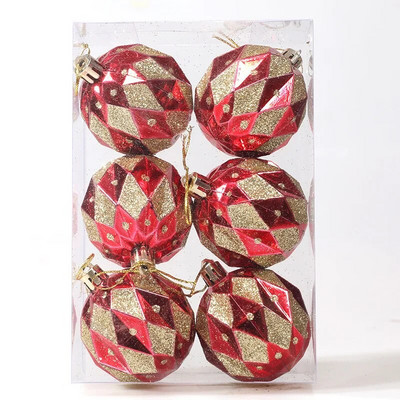 6 tk/karp 6 cm jõulupalli kaunistused Ripppuu rippuv jõulukaunistused koju 2023 Navidad Natali uusaastakingitus