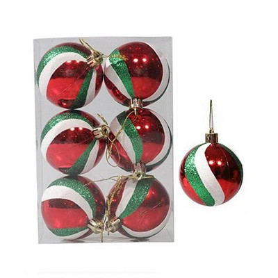 6 tk/karp 6 cm jõulupalli kaunistused Ripppuu rippuv jõulukaunistused koju 2023 Navidad Natali uusaastakingitus