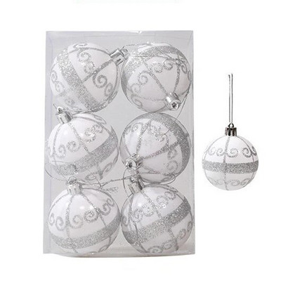 6 tk/karp 6 cm jõulupalli kaunistused Ripppuu rippuv jõulukaunistused koju 2023 Navidad Natali uusaastakingitus