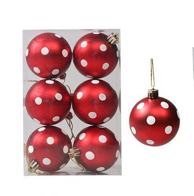 6 tk/karp 6 cm jõulupalli kaunistused Ripppuu rippuv jõulukaunistused koju 2023 Navidad Natali uusaastakingitus