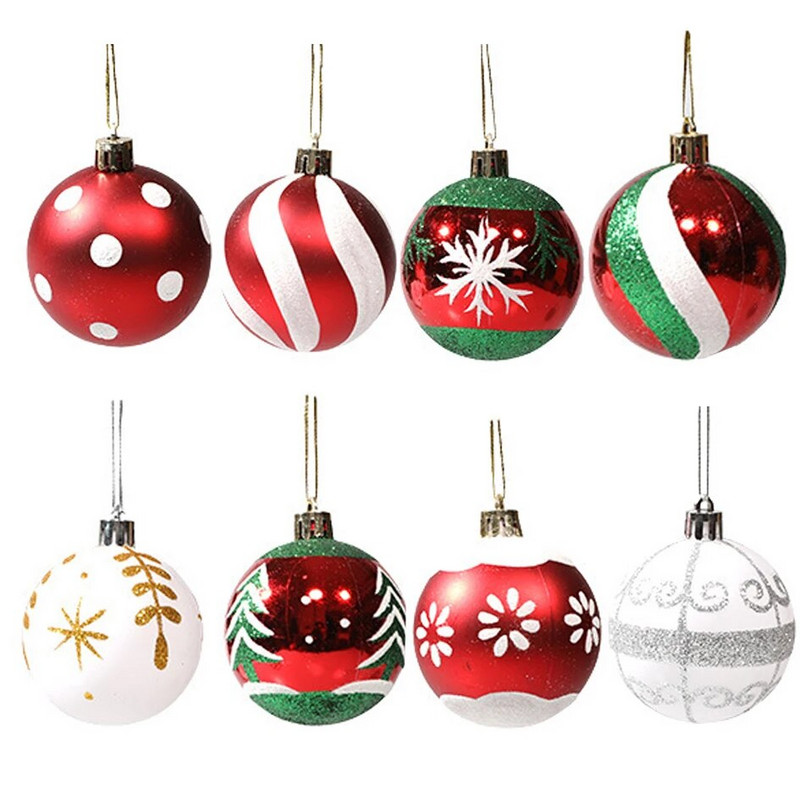 6 tk/karp 6 cm jõulupalli kaunistused Ripppuu rippuv jõulukaunistused koju 2023 Navidad Natali uusaastakingitus