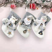 Čarape Djeda Mraza Čarape za sretan Božić Vrećica za poklon slatkiša Božićni ukrasi za dom Navidad Novogodišnji ukras božićnog drvca