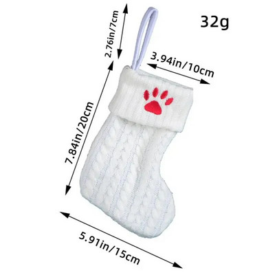 Пасторална азбука Коледен чорап Подобрява коледната атмосфера Парти консумативи Коледни задължителни аксесоари Плат бял