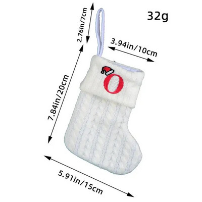 Пасторална азбука Коледен чорап Подобрява коледната атмосфера Парти консумативи Коледни задължителни аксесоари Плат бял