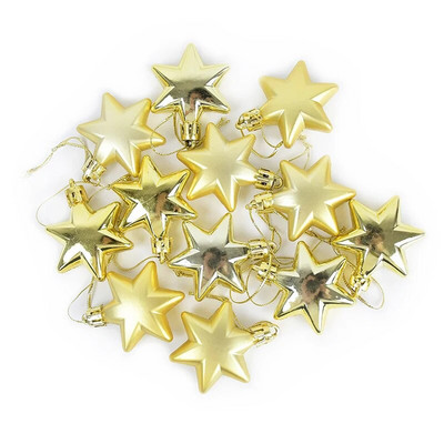 12 komada Zlatno Srebrna Božićna kuglica u obliku srca Božićno drvce Plastična viseća kuglica Privjesak Ornament Kućni festival Party Novogodišnji dekor