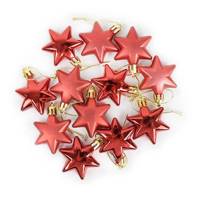 12 komada Zlatno Srebrna Božićna kuglica u obliku srca Božićno drvce Plastična viseća kuglica Privjesak Ornament Kućni festival Party Novogodišnji dekor