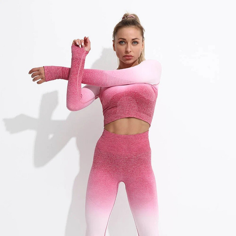 Sieviešu sporta apģērbs fitnesa tērps bezšuvju jogas komplekts treniņu apģērbs sporta apģērbs sievietēm sporta zāle apģērbs sporta komplekts