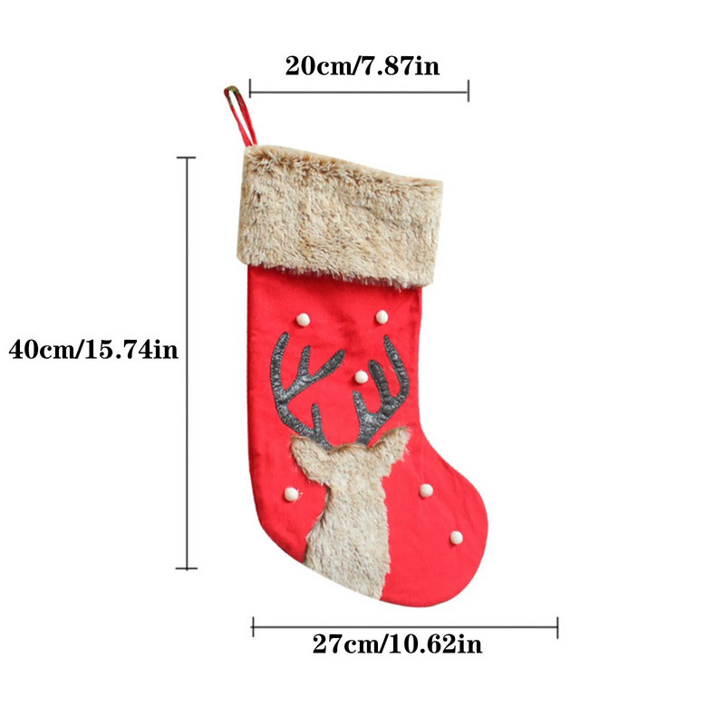 Božićna čarapa Vrećica sa slatkišima Božićne čarape Božićni ukrasi za dom Noel Dekor Navidad Vrećica za poklone za Novu godinu 2023. L5