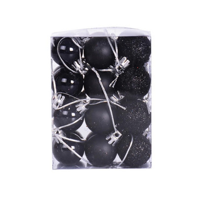 24gab Ziemassvētku balles 3 cm Ziemassvētku ballīte, piekarināma bumba, rotājums iepirkšanās centra griestiem loga piekariņi Ziemassvētku eglīšu rotājumi