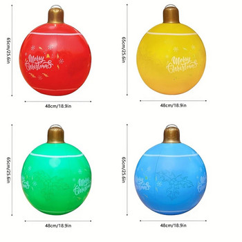 PVC Коледна надуваема топка Орнаменти, Гигантска външна надуваема декорирана топка за басейн на открито в двора Коледна украса