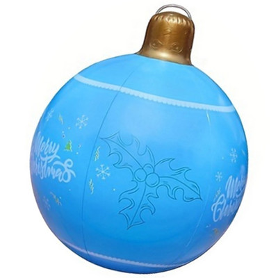 PVC-st täispuhutavad jõulukaunistused, hiiglaslik täispuhutav kaunistatud pall väliõue murubasseini jõulukaunistuseks