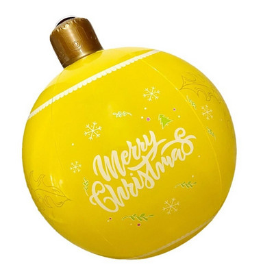 PVC-st täispuhutavad jõulukaunistused, hiiglaslik täispuhutav kaunistatud pall väliõue murubasseini jõulukaunistuseks