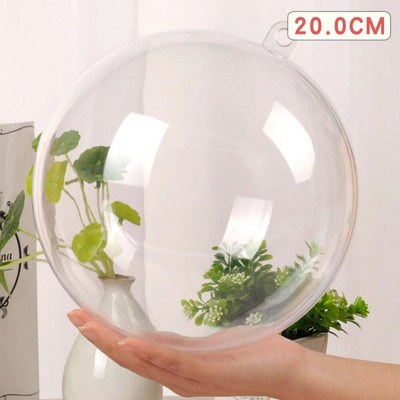 14-20 CM božićna prozirna kuglica, plastična kuglica koja se može puniti, božićno drvce, viseći ukrasi, ukrasi za kućnu zabavu, poklon kutija