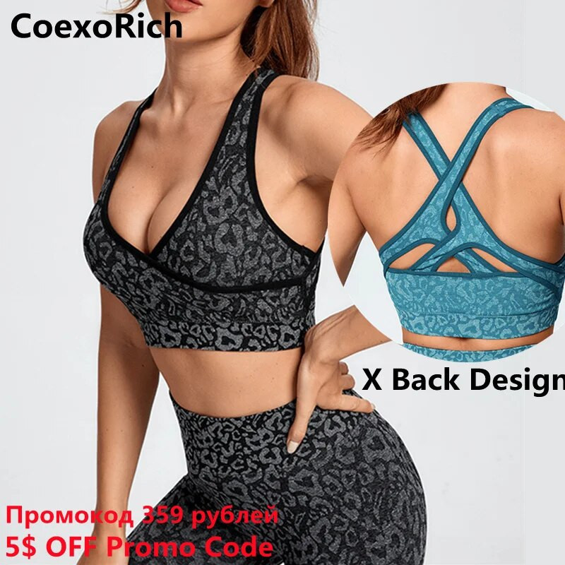 Leopard sportski grudnjak Ženski bešavni set za jogu Kratka majica bez rukava Tajice visokog struka za fitness Odijelo za vježbanje Odjeća za teretanu