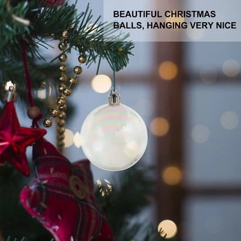 18τμχ Χριστουγεννιάτικες Στρογγυλές Μπάλες Κρεμαστό Στολίδι Χριστουγεννιάτικο Δέντρο Χριστουγεννιάτικες Μπάλες Διάφανες πλαστικές διακοσμήσεις Χριστουγεννιάτικου πάρτι