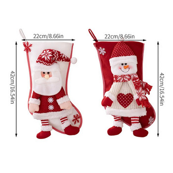 Коледни чорапи Чанти за Дядо Коледа Торбички за подаръци Торбички за бонбони Консумативи за коледна украса Фестивална парти украса Коледен орнамент