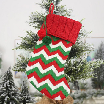 Коледни чорапи Кабелни плетени чорапи Декор Чанти за подаръци Камина Коледно дърво Чорапи Орнаменти за празник Семейни приятели