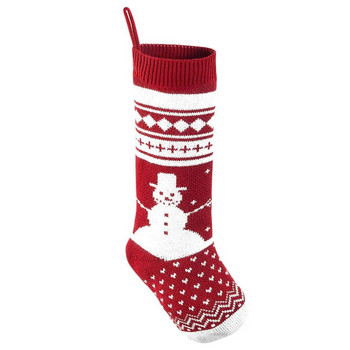 Μεγάλες χριστουγεννιάτικες κάλτσες 46 εκ. Λούτρινες κόκκινες υφασμάτινες χριστουγεννιάτικες κάλτσες Κρεμαστό στολίδι Xmax Δώρο συσκευασίας Κάλτσα Χριστουγεννιάτικη διακόσμηση 2023